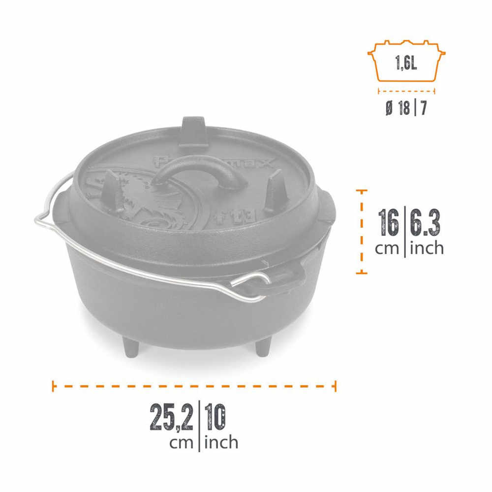 Petromax - Dutch Oven ft3 Topf 1,6L-Töpfe & Pfannen-Petromax-GearFreak.de-3