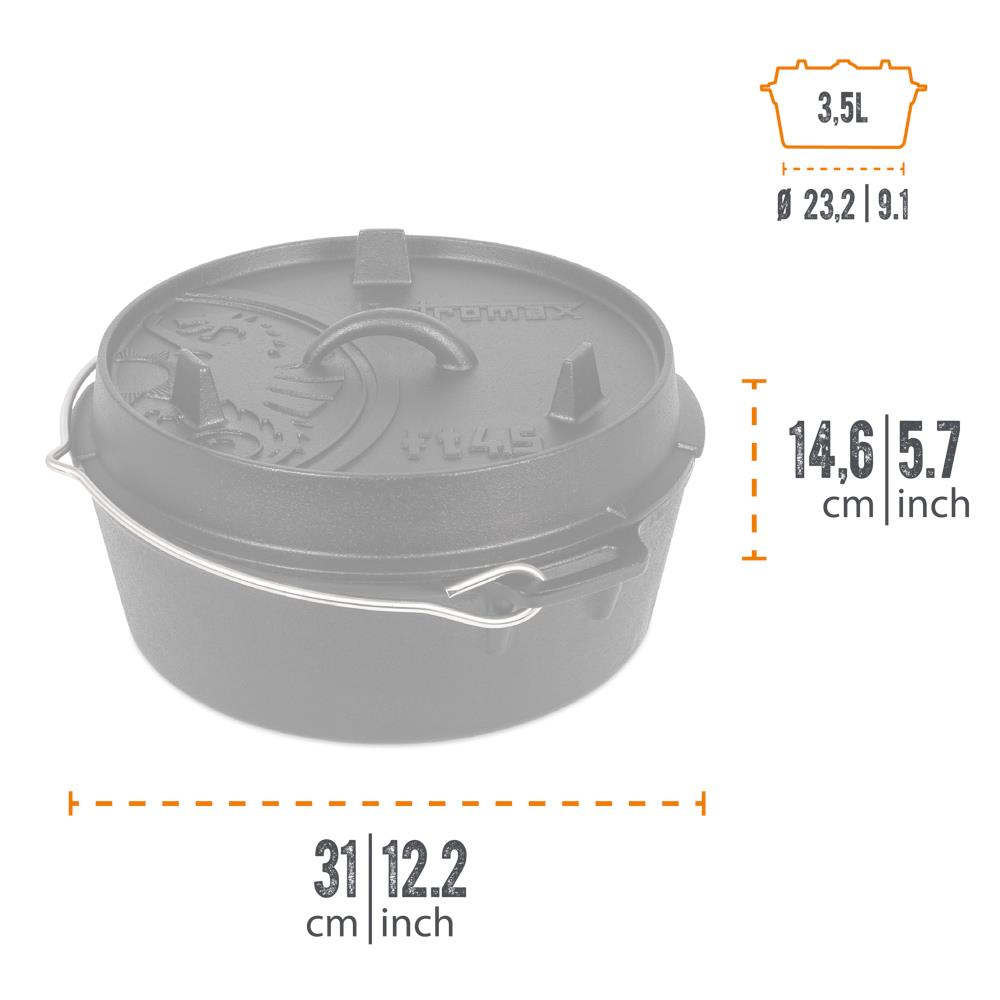 Petromax - Dutch Oven ft4.5 Topf mit flachem Boden (4,5L)-Töpfe & Pfannen-Petromax-GearFreak.de-2