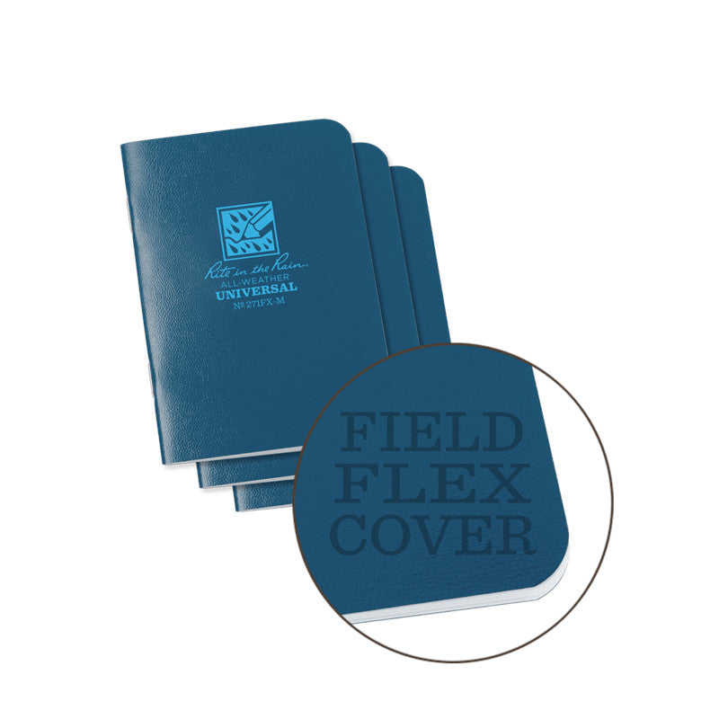 Rite in the Rain - Mini-Heftnotizbuch (3er-Pack) // Blau-Schreibwaren-Rite in the Rain-GearFreak.de-1