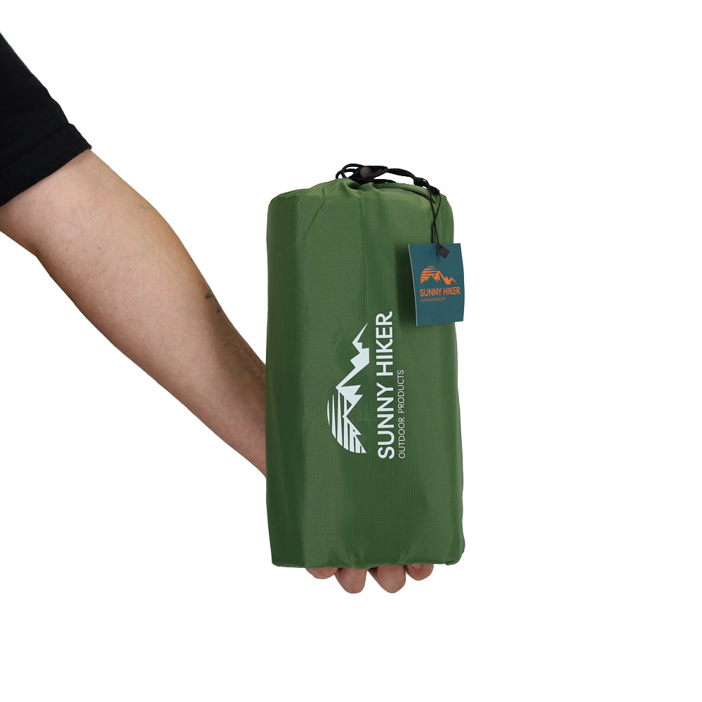 Sunny Hiker - Komfort Matten mit Fußpumpe // Förstergrün
