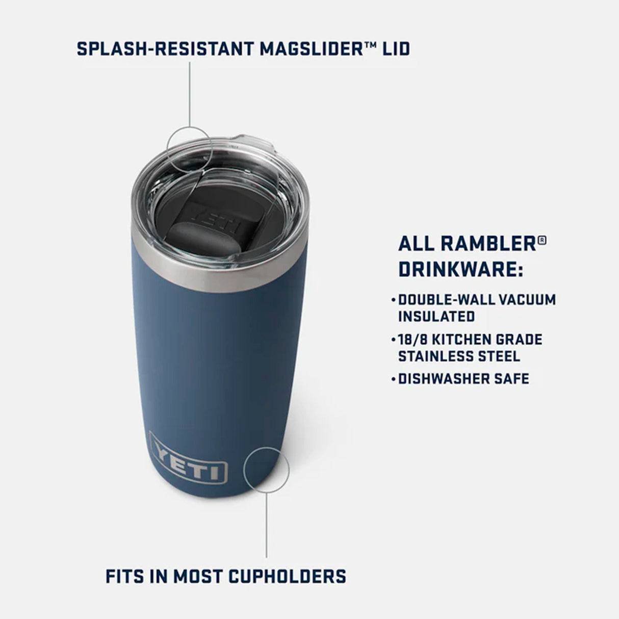 YETI - Rambler Tumbler 295 ml // Charcoal-Termokrus-YETI-GearFreak.de-5