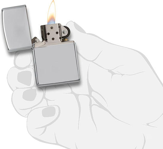 Zippo - Feuerzeug aus hochglanzpoliertem // Chrom-Feuerzeuge-Zippo-GearFreak.de-4