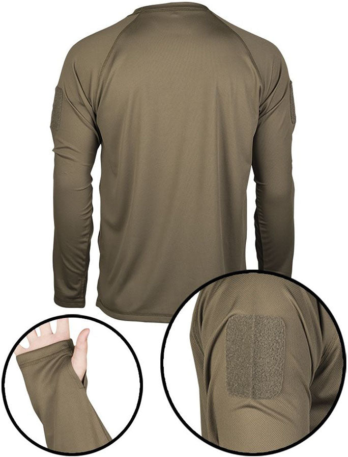 Mil-Tec - Tactical Quick Dry Langarm-T-Shirt // Schwarz