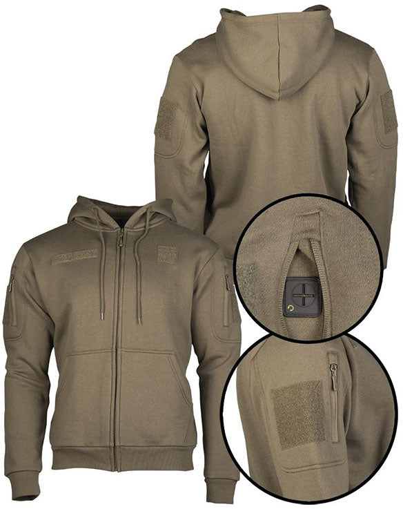 Mil-Tec - Tactical Hoodie mit Reißverschluss // Schwarz