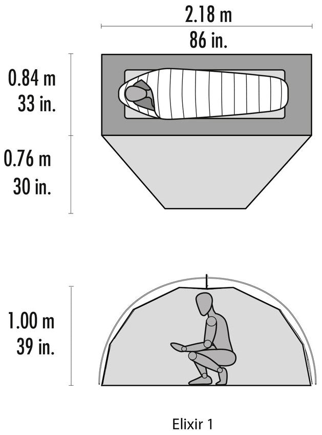 MSR - Elixir V2 1-Personen Zelt // Grün