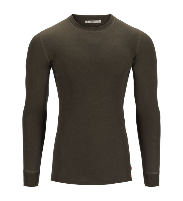 Aclima - WarmWool Crewneck Herre // Olivengrøn fra Aclima - billede nr. 1 hos GrejFreak.dk