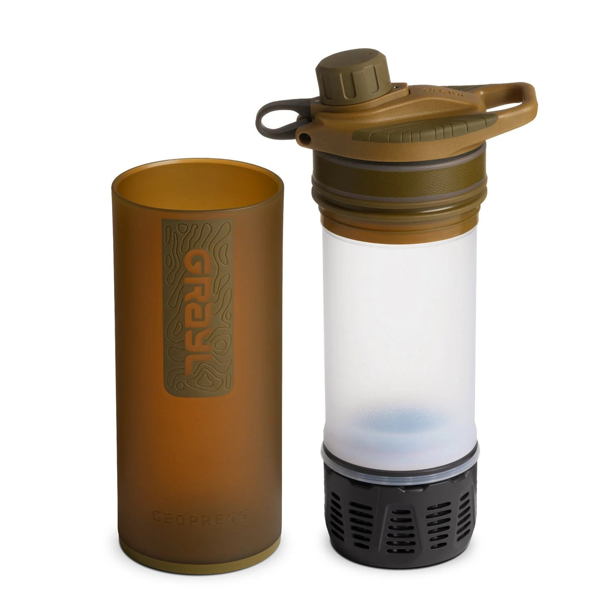 Grayl - Geopress Flaske Med Vandrensefilter 710ml // Coyote Brown fra Grayl - billede nr. 3 hos GrejFreak.dk