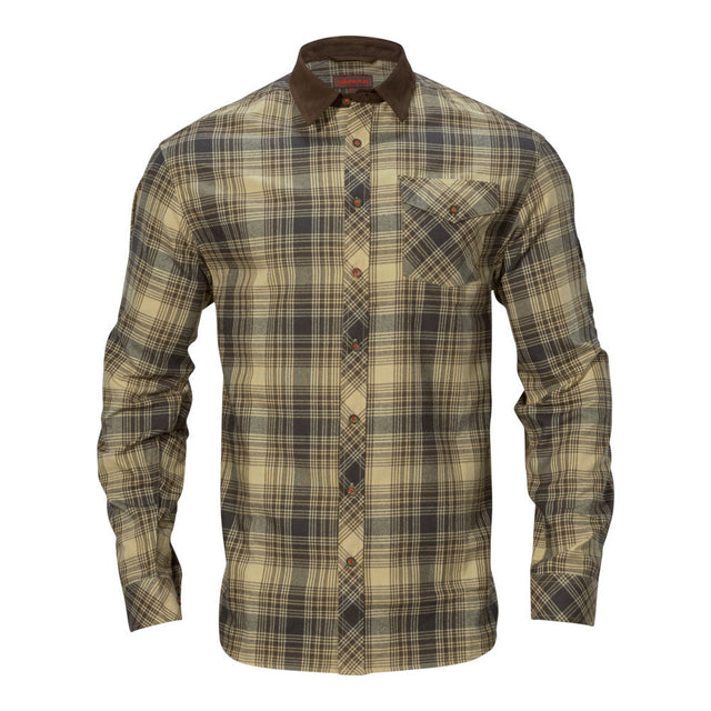 Härkila - Driven Hunt Flannel Jagtskjorte // Lys Sand fra Härkila - billede nr. 1 hos GrejFreak.dk