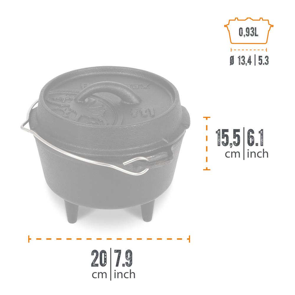 Petromax - Dutch Oven ft1 Støbejernsgryde (1L) fra Petromax - billede nr. 3 hos GrejFreak.dk