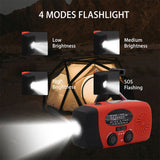 Sunny Hiker - Nødradio m. Powerbank 5.000 mAh // Rød fra Sunny Hiker - billede nr. 4 hos GrejFreak.dk