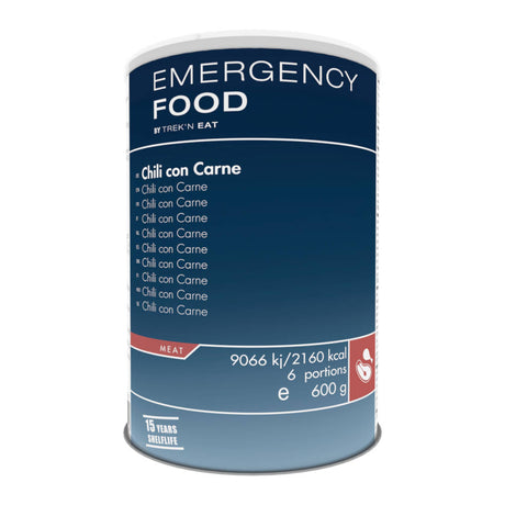 Trek'n Eat - Emergency Food Chili Con Carne, 6 Portioner, 600g (15 års holdbarhed) fra Trek'n Eat - billede nr. 1 hos GrejFreak.dk