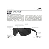 Wiley X - Saber Advanced Ballistiske Briller Grå/Orange - 2 Linser fra Wiley X - billede nr. 3 hos GrejFreak.dk