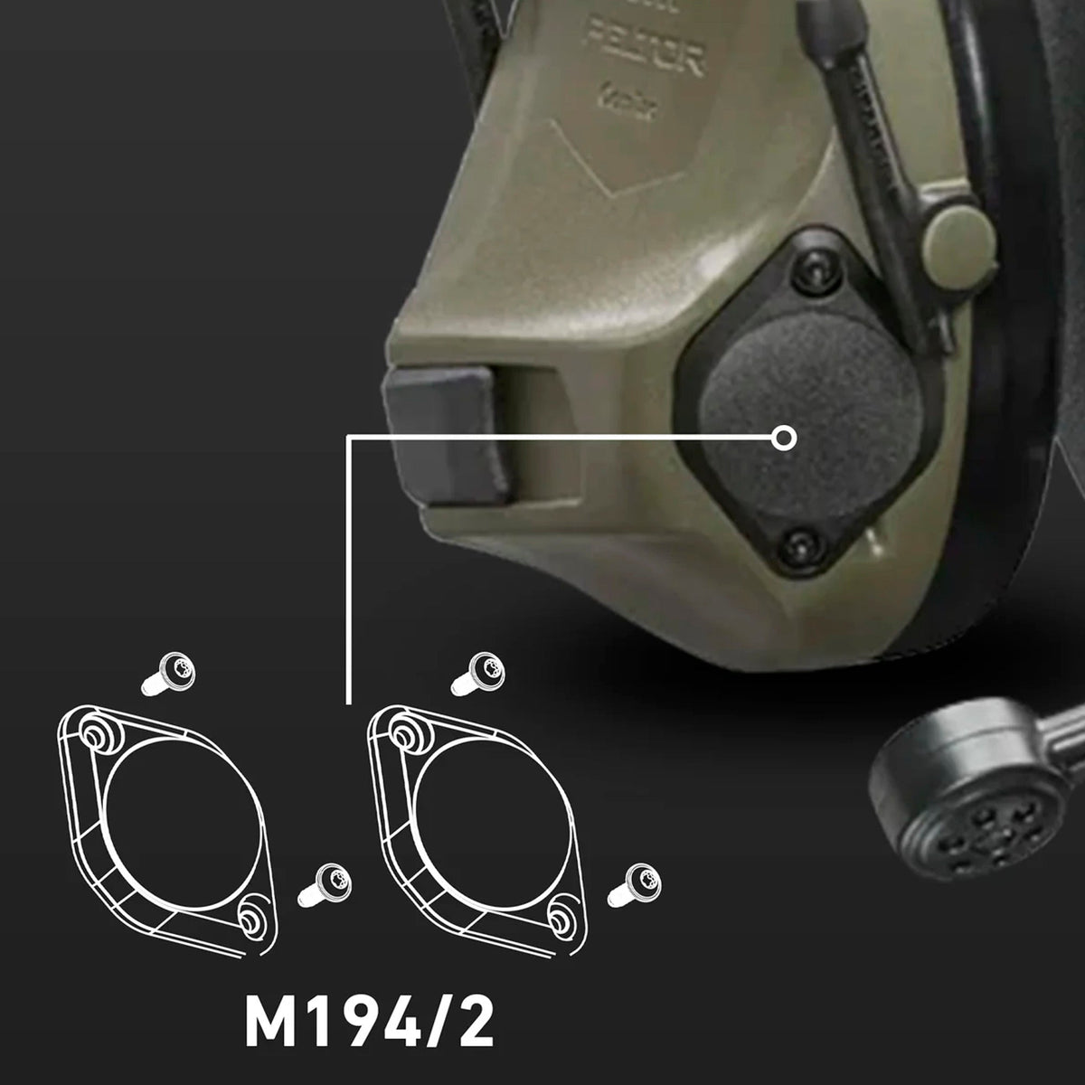 3M Peltor - Mikrofonvindhætte M194/2, 2 Stk.-Gehörschutz-3M Peltor-GearFreak.de-2