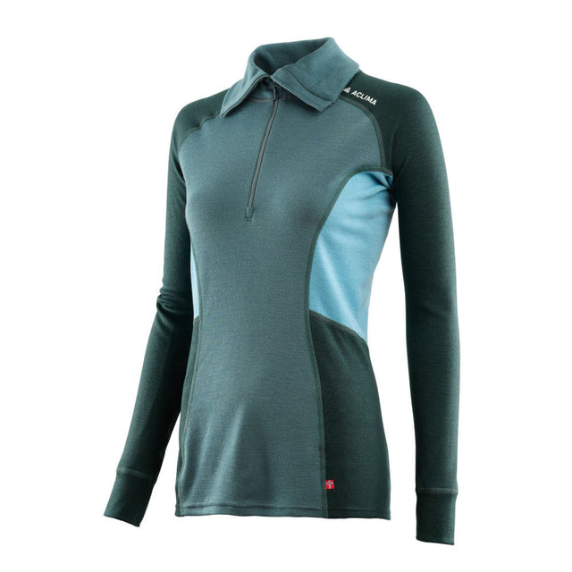 Aclima - Damen- Warmwool aus warmer Wolle // Blau-Pullover - Damen-Aclima-GearFreak.de-1