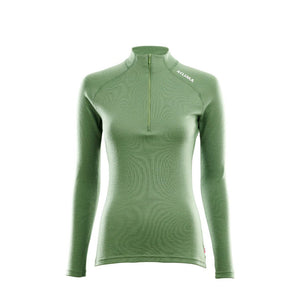 Aclima - Warmwool Mock Neck mit Reißverschluss Damen // Hellgrün-Pullover - Damen-Aclima-GearFreak.de-1