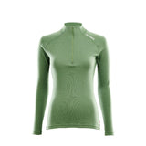 Aclima - Warmwool Mock Neck mit Reißverschluss Damen // Hellgrün-Pullover - Damen-Aclima-GearFreak.de-1