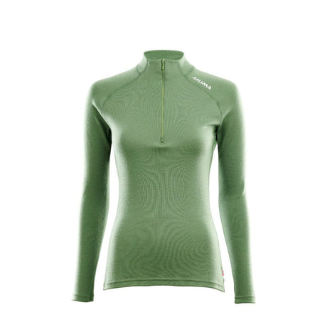 Aclima - Warmwool Mock Neck mit Reißverschluss Damen // Hellgrün-Pullover - Damen-Aclima-GearFreak.de-1