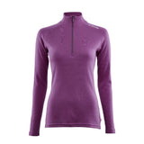 Aclima - Warmwool Mock Neck mit Reißverschluss Damen // Lila-Pullover - Damen-Aclima-GearFreak.de-1