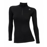 Aclima - Warmwool Mock Neck mit Reißverschluss Damen // Schwarz-Pullover - Damen-Aclima-GearFreak.de-1