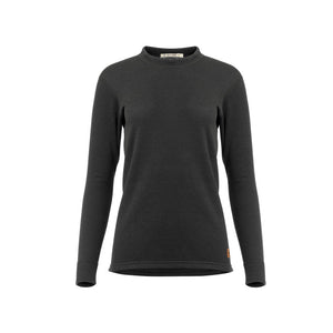 Aclima - Wollfrottee, 220 g, Damen-Rundhalsausschnitt // Schwarz-Pullover - Damen-Aclima-GearFreak.de-1