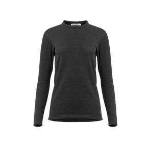Aclima - Wollfrottee, 220 g, Damen-Rundhalsausschnitt // Schwarz-Pullover - Damen-Aclima-GearFreak.de-1