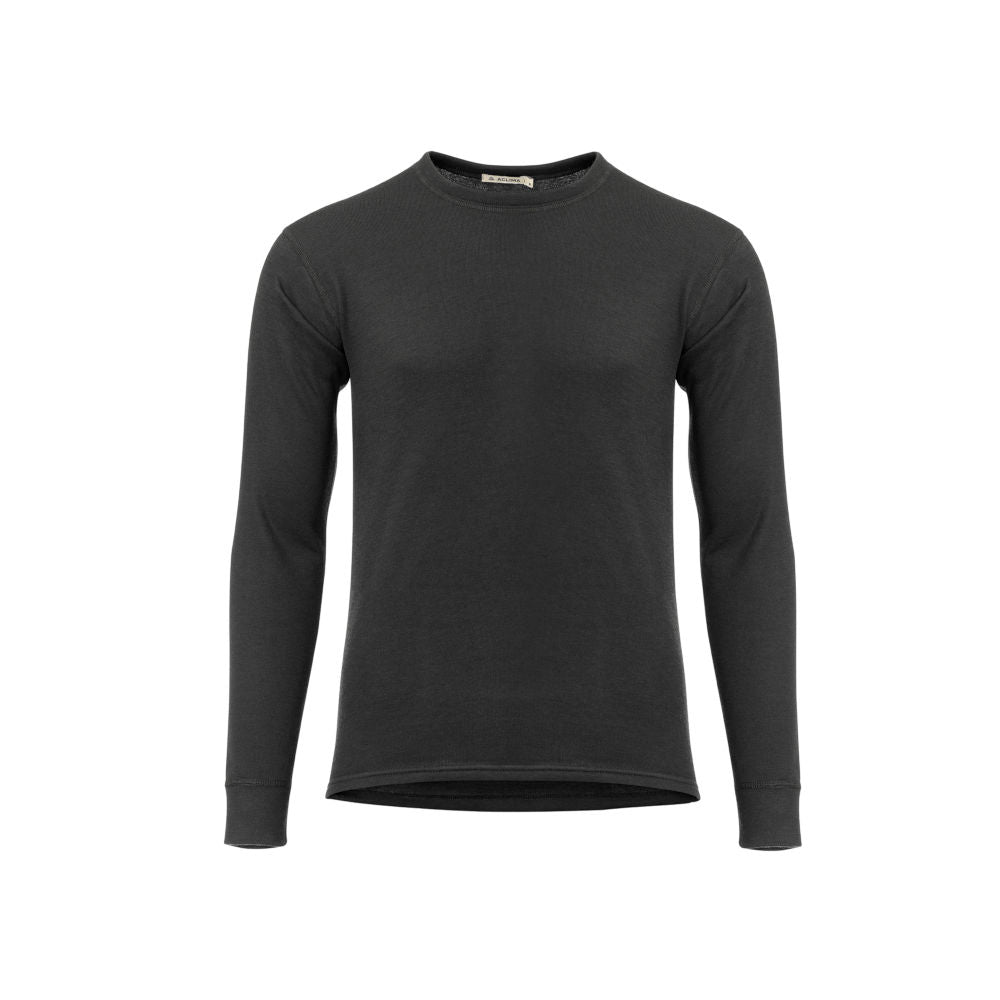 Aclima - Wollfrottee, 220 g, Herren-Rundhalsausschnitt // Schwarz-Pullover - Herren-Aclima-GearFreak.de-1