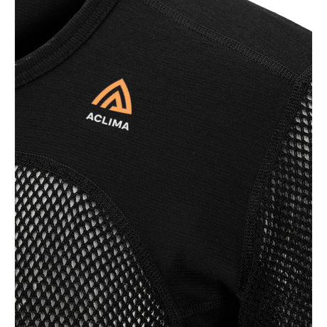 Aclima - Woolnet 120g Herren T-Shirt // Schwarz-Unterwäsche - Herren-Aclima-GearFreak.de-3
