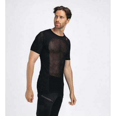 Aclima - Woolnet 120g Herren T-Shirt // Schwarz-Unterwäsche - Herren-Aclima-GearFreak.de-5