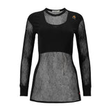 Aclima - Woolnet 120g Rundhalsausschnitt Frau // Schwarz-Unterwäsche - Damen-Aclima-GearFreak.de-1