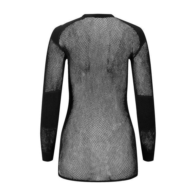 Aclima - Woolnet 120g Rundhalsausschnitt Frau // Schwarz-Unterwäsche - Damen-Aclima-GearFreak.de-3