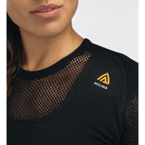 Aclima - Woolnet 120g Rundhalsausschnitt Frau // Schwarz-Unterwäsche - Damen-Aclima-GearFreak.de-6
