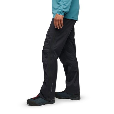 Black Diamond - FINELINE STRETCH Regnbukser // Schwarz-Regenbekleidung - Herren-Black Diamond-GearFreak.de-1