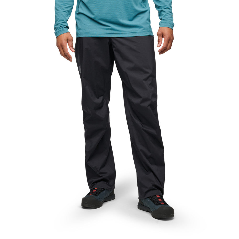 Black Diamond - FINELINE STRETCH Regnbukser // Schwarz-Regenbekleidung - Herren-Black Diamond-GearFreak.de-3