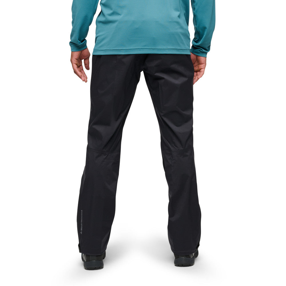Black Diamond - FINELINE STRETCH Regnbukser // Schwarz-Regenbekleidung - Herren-Black Diamond-GearFreak.de-4