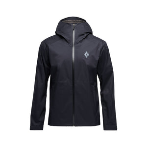 Black Diamond - FINELINE STRETCH Regnjakke // Schwarz-Regenbekleidung - Herren-Black Diamond-GearFreak.de-1