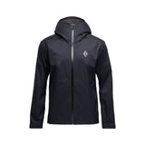 Black Diamond - FINELINE STRETCH Regnjakke // Schwarz-Regenbekleidung - Herren-Black Diamond-GearFreak.de-1
