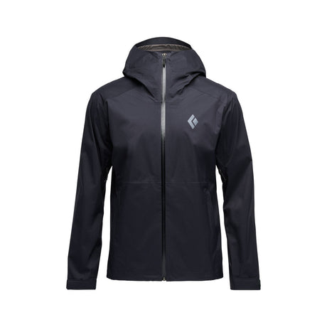 Black Diamond - FINELINE STRETCH Regnjakke // Schwarz-Regenbekleidung - Herren-Black Diamond-GearFreak.de-1
