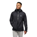 Black Diamond - FINELINE STRETCH Regnjakke // Schwarz-Regenbekleidung - Herren-Black Diamond-GearFreak.de-2