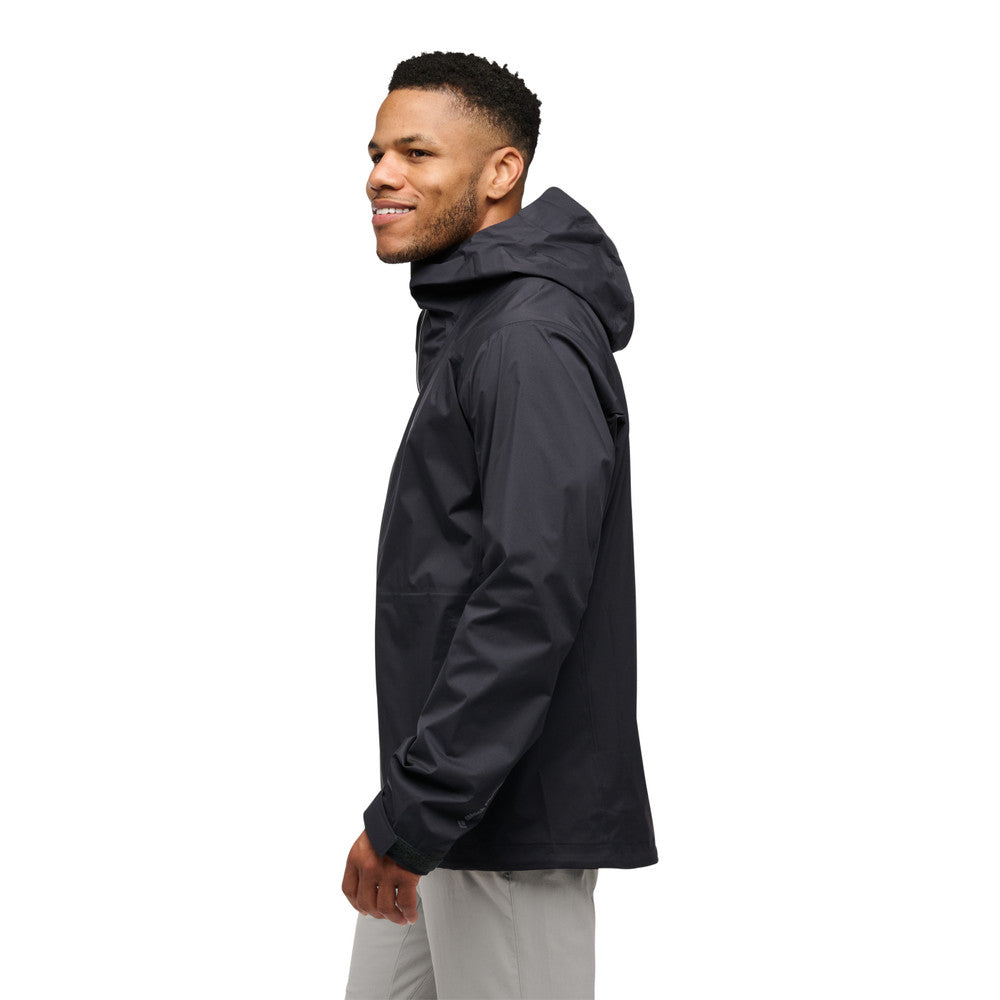Black Diamond - FINELINE STRETCH Regnjakke // Schwarz-Regenbekleidung - Herren-Black Diamond-GearFreak.de-3