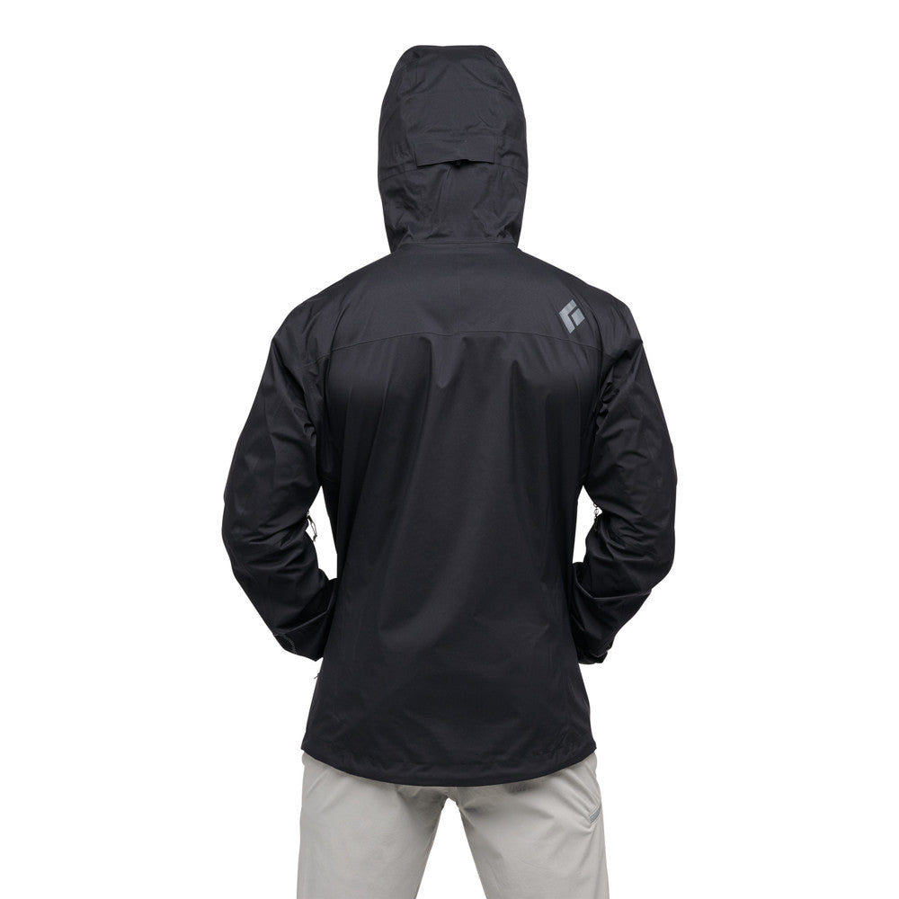 Black Diamond - FINELINE STRETCH Regnjakke // Schwarz-Regenbekleidung - Herren-Black Diamond-GearFreak.de-4