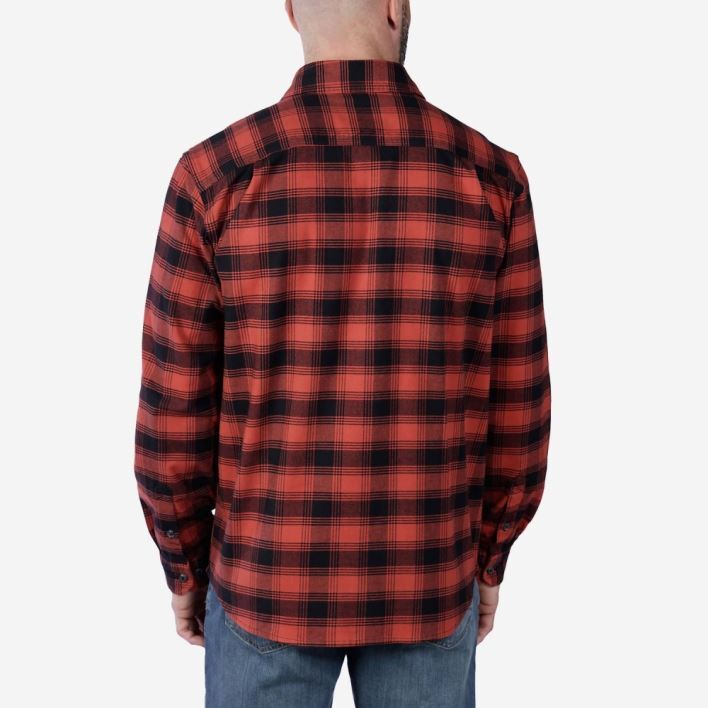 Carhartt - Flannel L/S Plaid Skjorte // Roter Ocker-Outdoor-Shirts - Herren-Carhartt-GearFreak.de-3