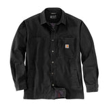 Carhartt - Hemd mit Fleecefutter und Druckknopfleiste vorne // Schwarz-Outdoor-Shirts - Herren-Carhartt-GearFreak.de-1