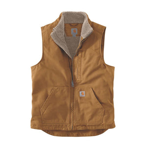 Carhartt - Weste mit Rollkragen und gewaschenem Entenfutter // Braun-Jacke - Herren-Carhartt-GearFreak.de-1