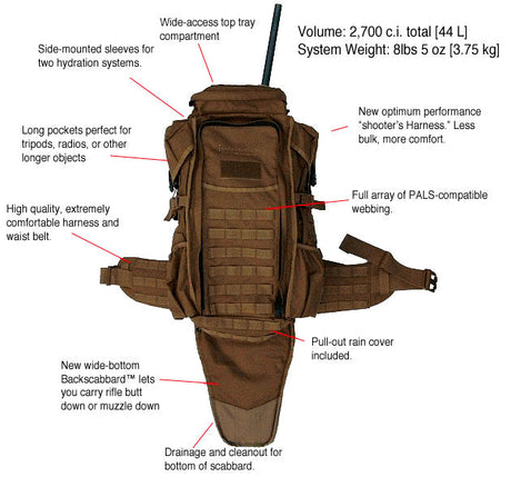 Eberlestock - G3 Phantom Sniper Rucksack // Olivgrün-Lange Patrouille-Eberlestock-GearFreak.de-5