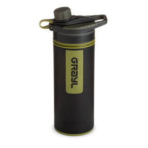 Grayl - Geopress-Flasche mit Wasserreinigungsfilter 710ml // Schwarz / Grün-Wasserreinigung-Grayl-GearFreak.de-1