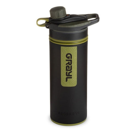 Grayl - Geopress-Flasche mit Wasserreinigungsfilter 710ml // Schwarz / Grün-Wasserreinigung-Grayl-GearFreak.de-1