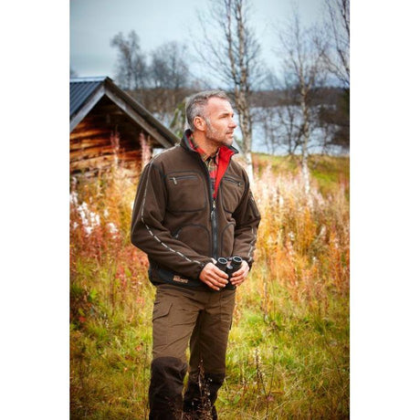 Härkila - Kamko Fleece // Braun / Rot-Jagdjacken-Härkila-GearFreak.de-5
