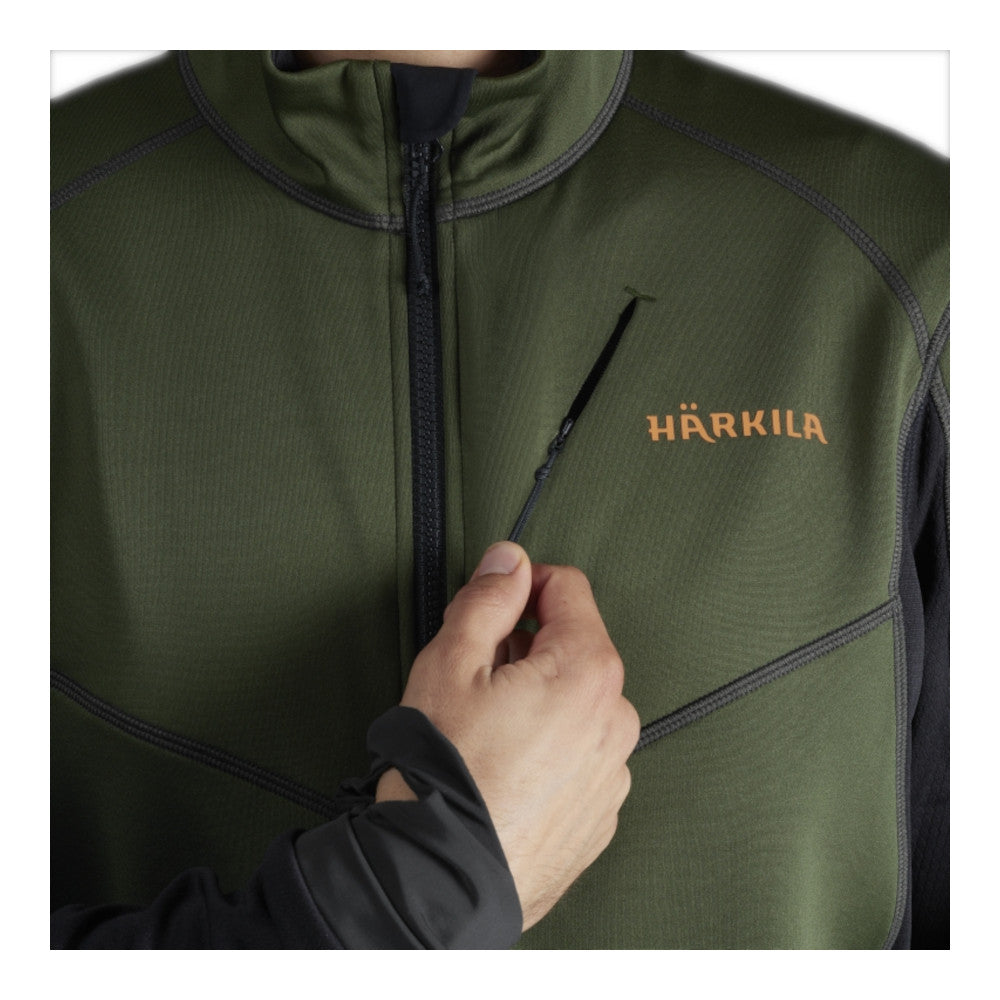 Härkila - Skandinavische Fleece-Herrenjacke // Grün / Schwarz-Fleecejacken & Pullover - Herren-Härkila-GearFreak.de-3