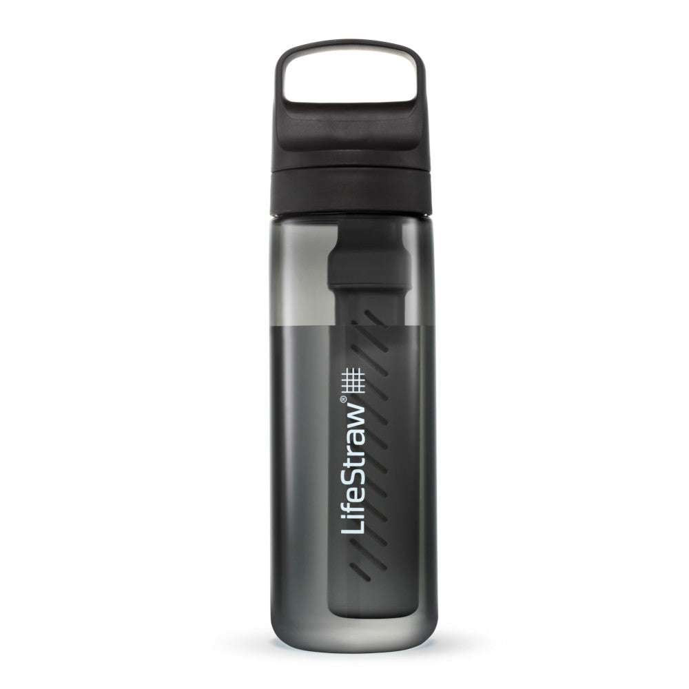 LifeStraw - Go 2.0 Filter-Wasserflasche 650ml // Schwarz-Wasserreinigung-LifeStraw-GearFreak.de-1