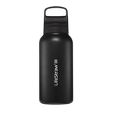 LifeStraw - Go Edelstahl 2.0 Filter-Wasserflasche 1L Schwarz-Wasserreinigung-LifeStraw-GearFreak.de-1